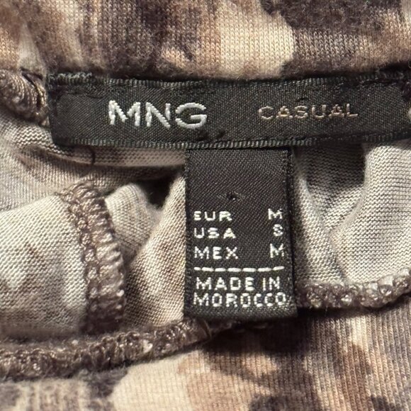 MNG Casual Womens Pleated Brown Camouflage Pants Size M Viscose women pants - Picture 3 of 12